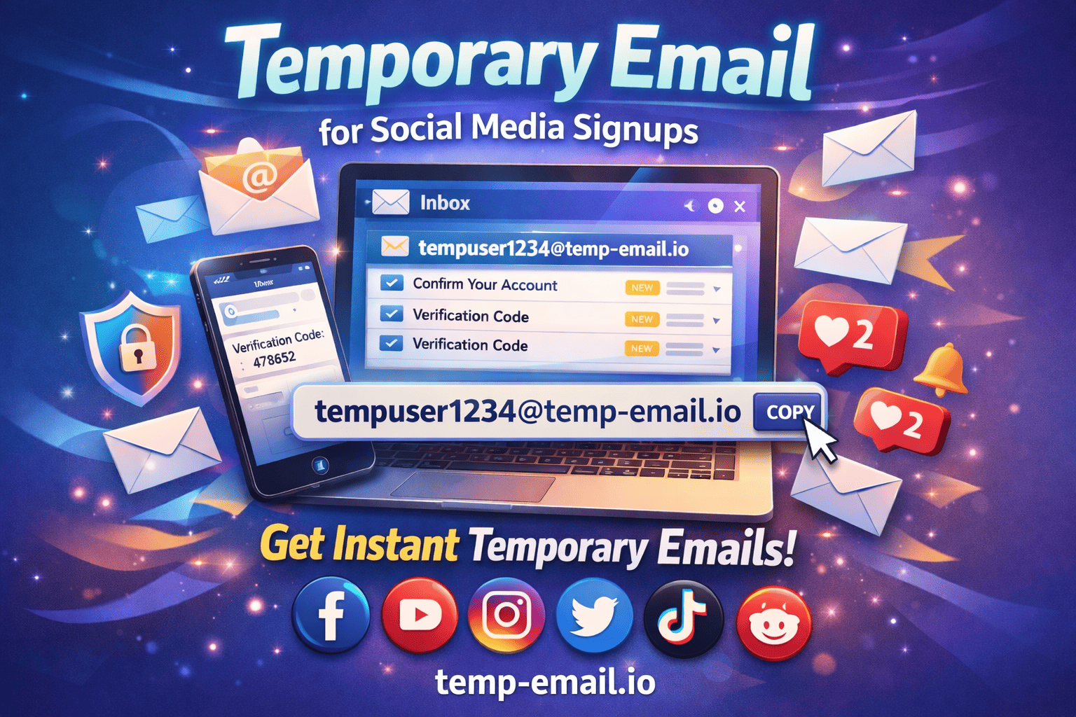 Temporary Email for Social Media Signups
