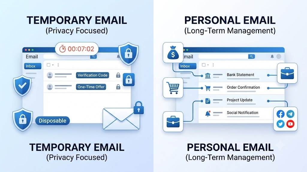 Temporary Email vs Personal Email