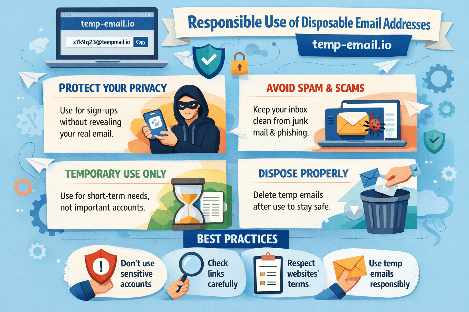 Responsible Use of Disposable Email Addresses: Privacy Without Problems