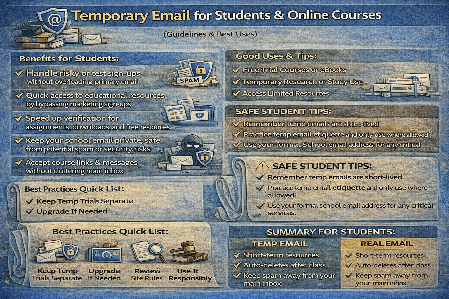 Temporary Email for Students and Online Courses